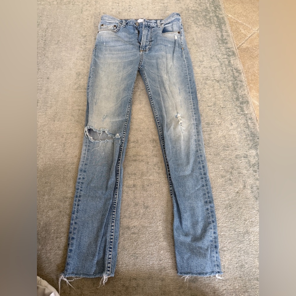 Boyish Light Blue Distressed Skinny Jeans